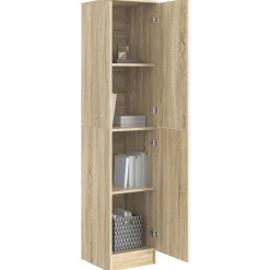 vidaXL Aparador alto 35 x 39 x 168 cm Roble Sonoma Clearance