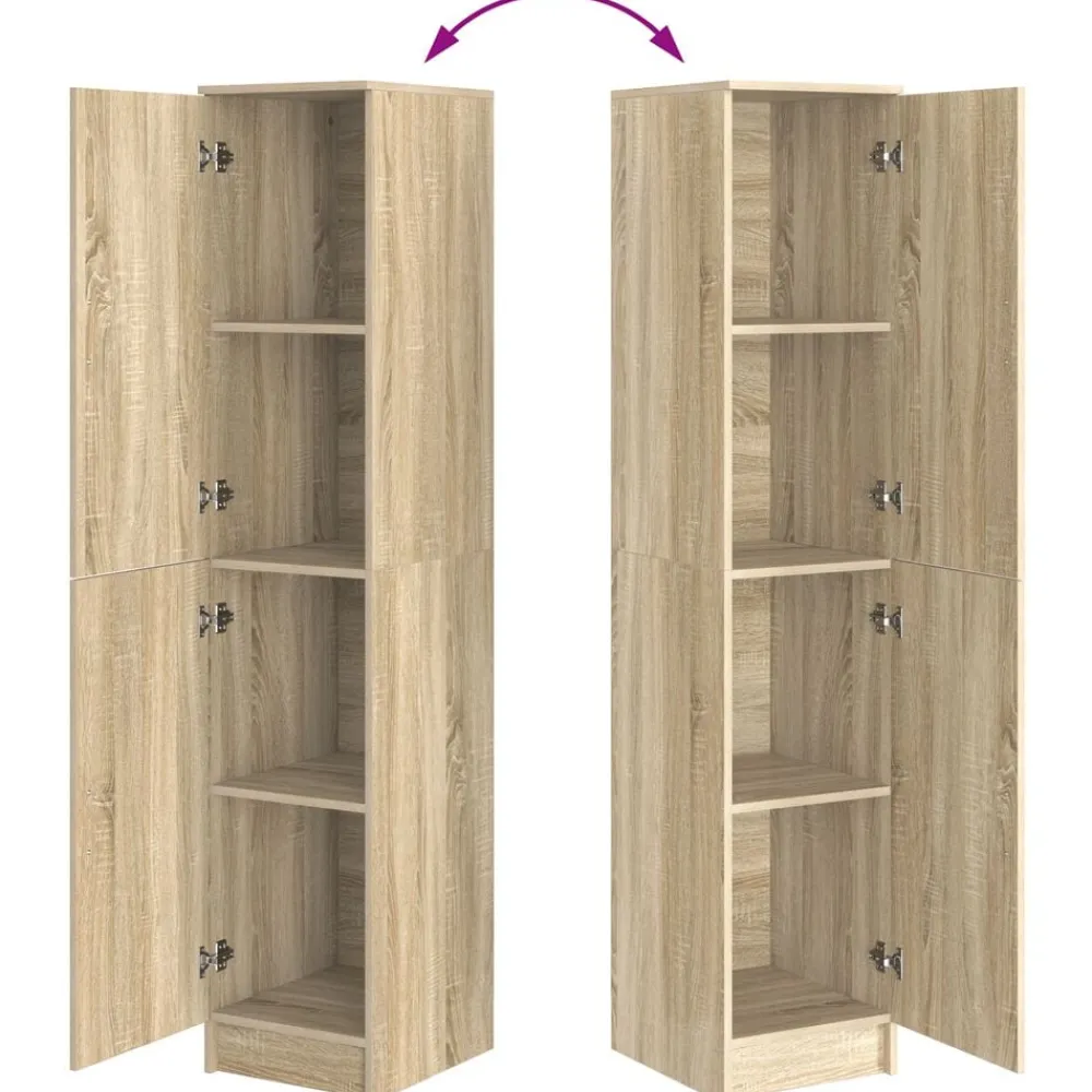vidaXL Aparador alto 35 x 39 x 168 cm Roble Sonoma Clearance