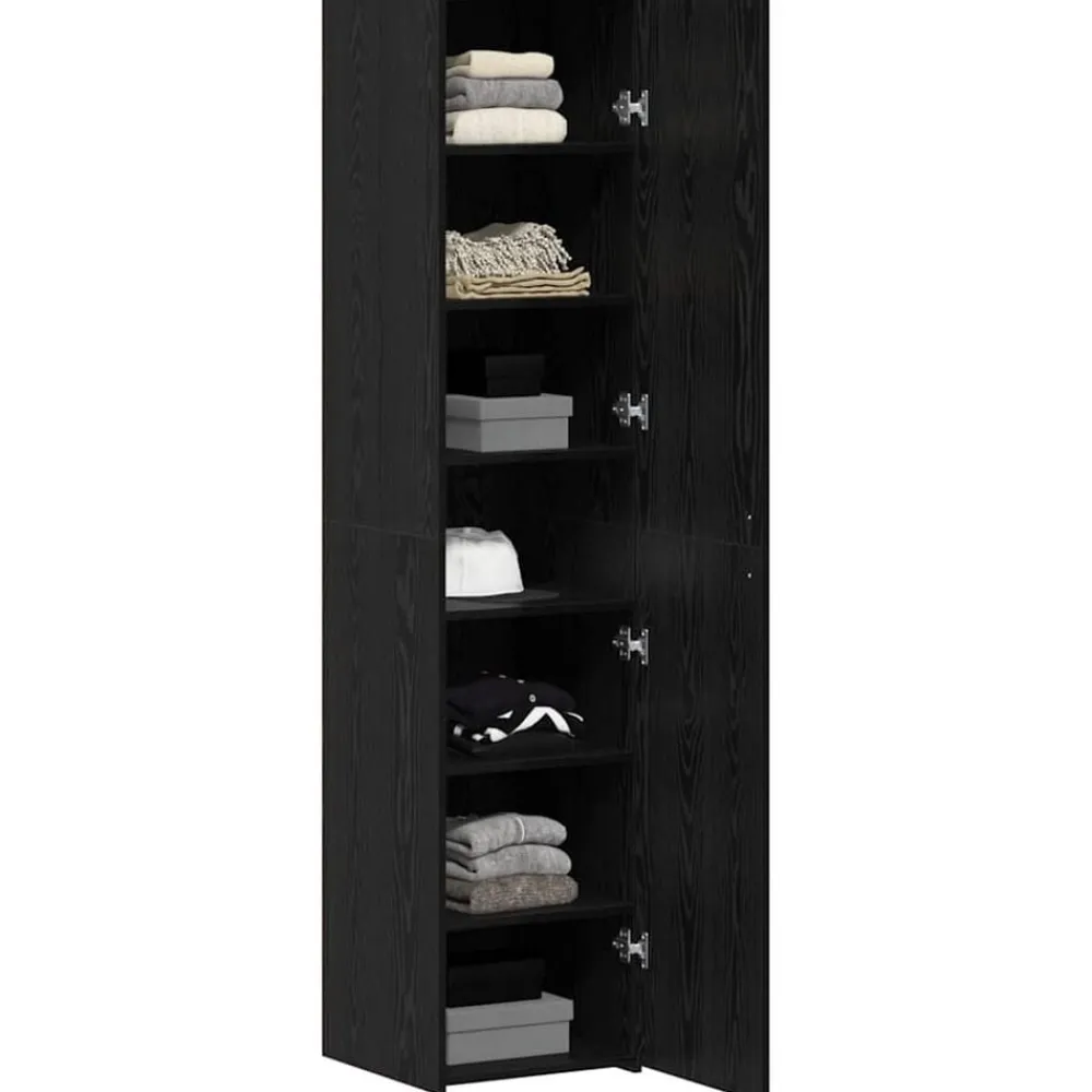 vidaXL Aparador alto 40 x 42,5 x 185 cm Roble negro Online