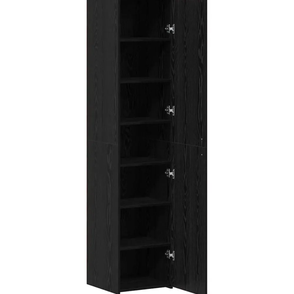 vidaXL Aparador alto 40 x 42,5 x 185 cm Roble negro Online
