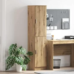 vidaXL Aparador alto Roble artesanal 35 x 39 x 168 cm Roble artisan Hot