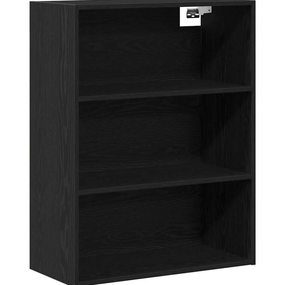 vidaXL Aparador alto 69,5 x 34 x 180 cm Roble negro New