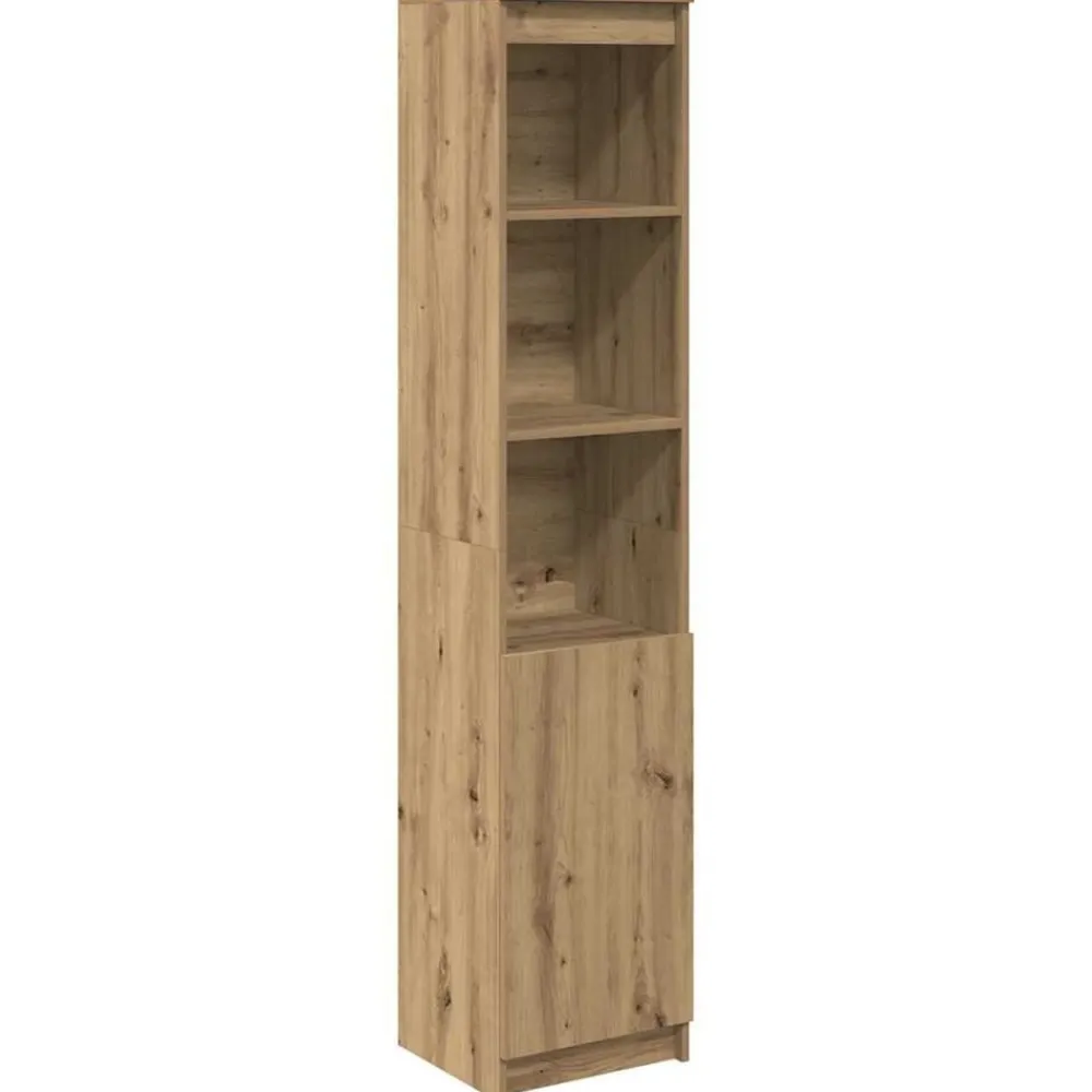 vidaXL Aparador Artisan Roble 37,5x35x180 cm Madera de ingeniería Roble artisan Outlet