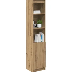 vidaXL Aparador Artisan Roble 37,5x35x180 cm Madera de ingeniería Roble artisan Outlet