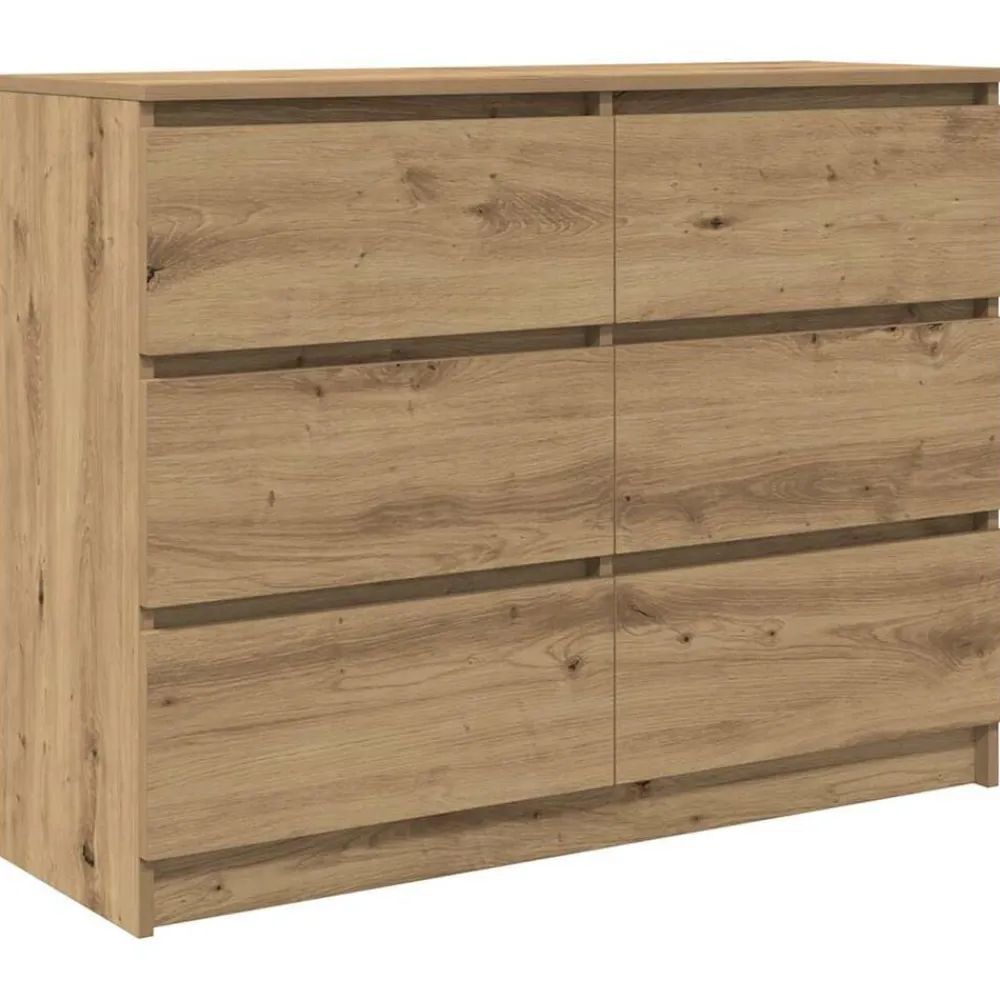 vidaXL Armarios Y Almacenamiento-Aparador Artisan Roble 100x35x76 cm Madera de ingeniería