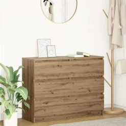 vidaXL Armarios Y Almacenamiento-Aparador Artisan Roble 100x35x76 cm Madera de ingeniería