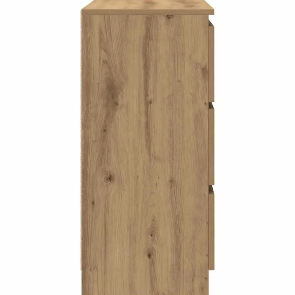 vidaXL Aparador Artisan Roble 80x35x76 cm Madera de ingeniería Roble artisan Clearance