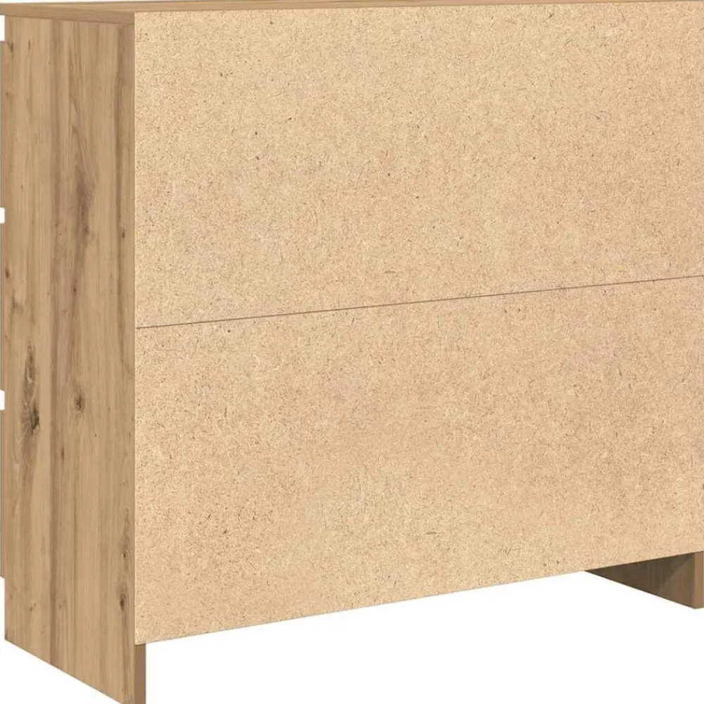 vidaXL Aparador Artisan Roble 80x35x76 cm Madera de ingeniería Roble artisan Clearance