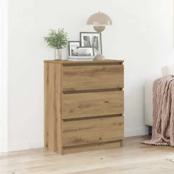 vidaXL Armarios Y Almacenamiento-Aparador Artisan Roble 60x35x76 cm Madera de ingeniería