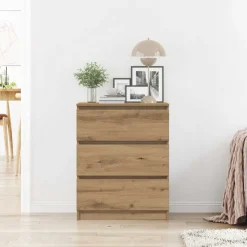 vidaXL Armarios Y Almacenamiento-Aparador Artisan Roble 60x35x76 cm Madera de ingeniería