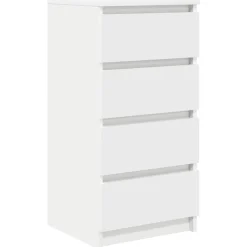 vidaXL Aparador 37,5x35x76 cm madera de ingeniería Blanco New