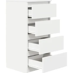 vidaXL Aparador 37,5x35x76 cm madera de ingeniería Blanco New