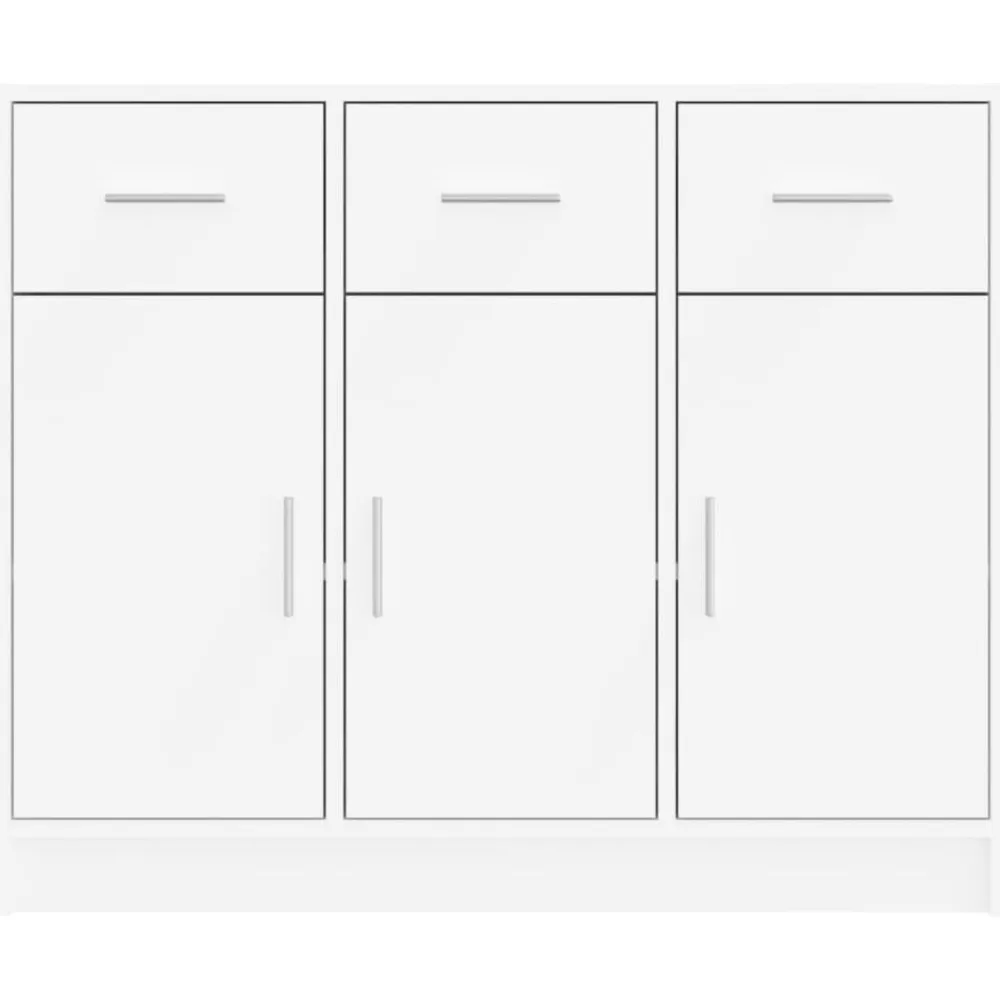vidaXL Aparador 91x28x75 cm madera de ingeniería Blanco Discount