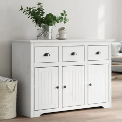 vidaXL Armarios Y Almacenamiento-Aparador BODO madera maciza de pino 115,5x44x80 cm