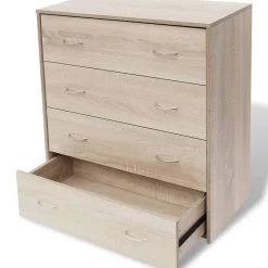 vidaXL Aparador con 4 cajones color 60x30,5x71 cm Roble Clearance
