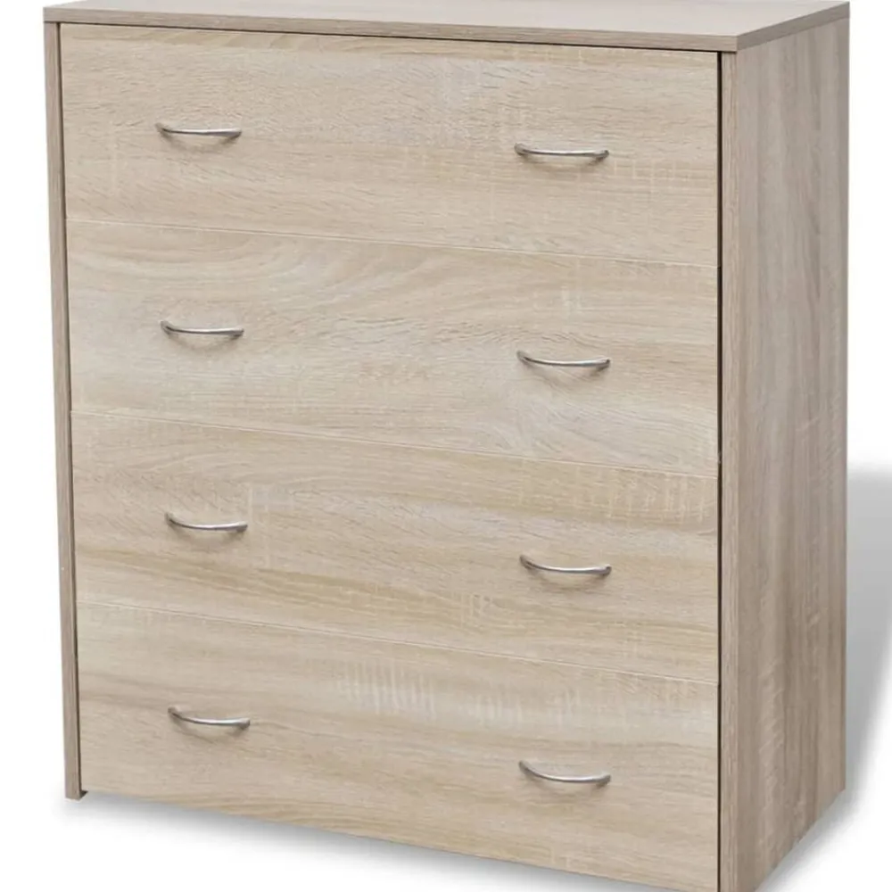 vidaXL Aparador con 4 cajones color 60x30,5x71 cm Roble Clearance