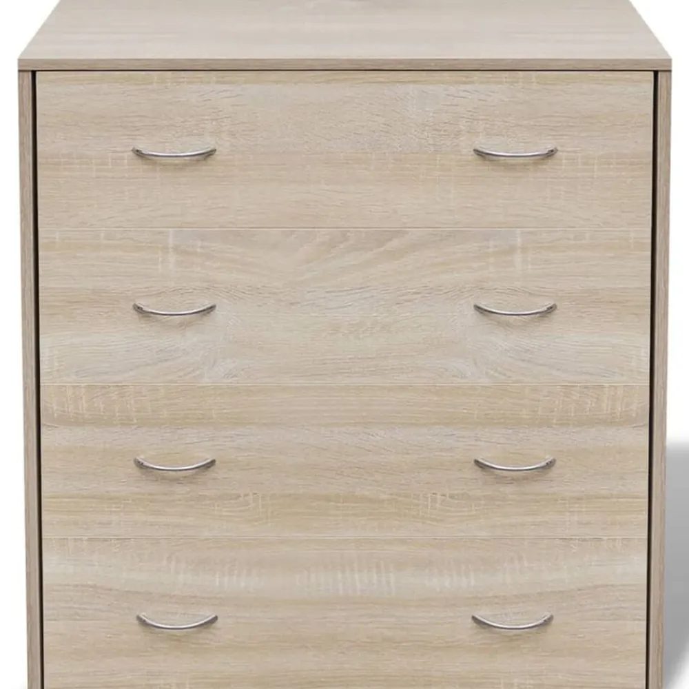 vidaXL Aparador con 4 cajones color 60x30,5x71 cm Roble Clearance