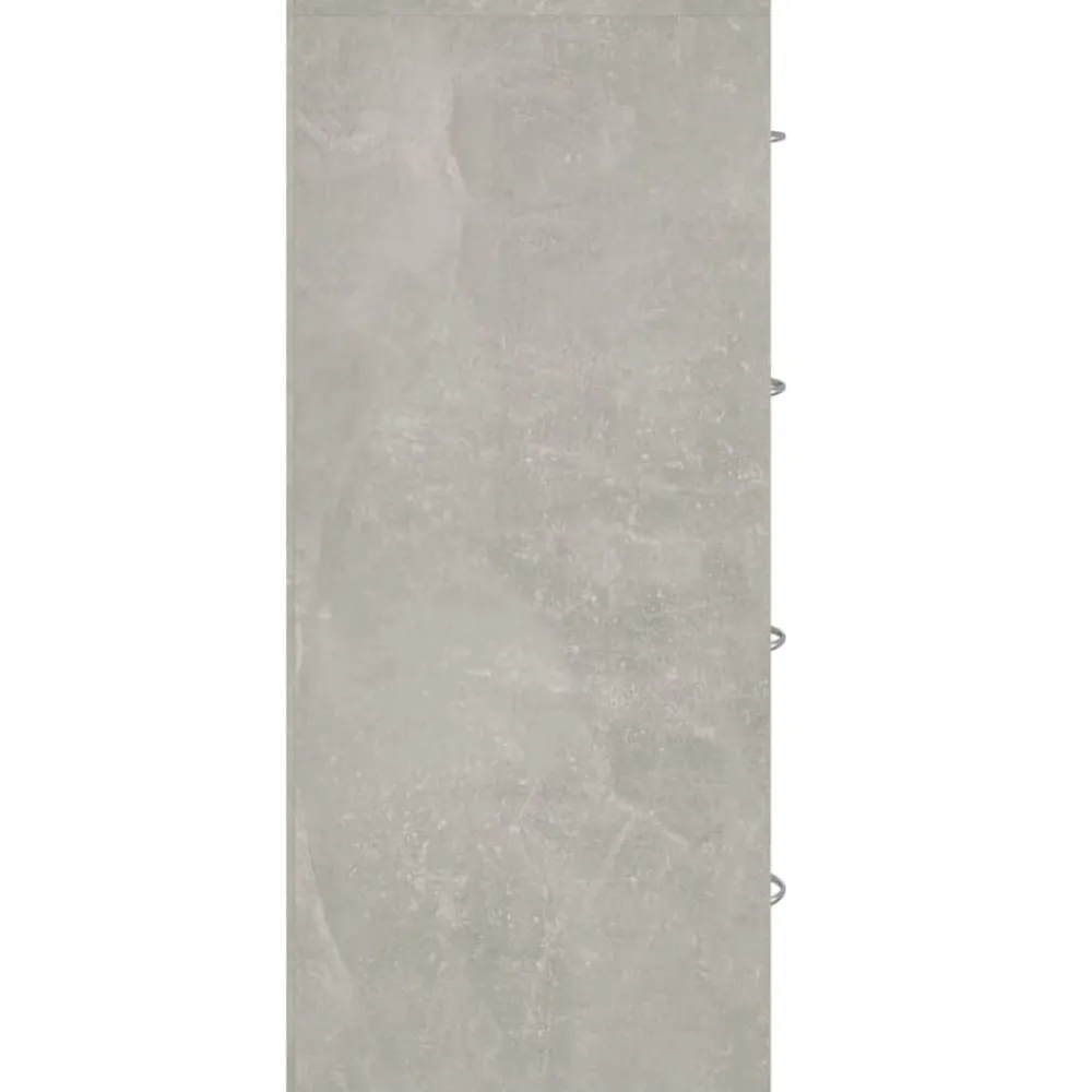 vidaXL Armarios Y Almacenamiento-Aparador con 4 cajones gris hormigón 60x30,5x71 cm