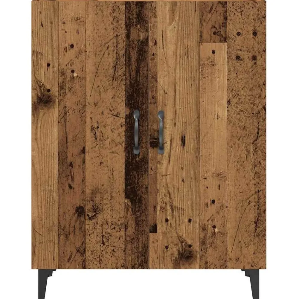 vidaXL Armarios Y Almacenamiento-Aparador con armario de pared madera antigua madera ingeniería