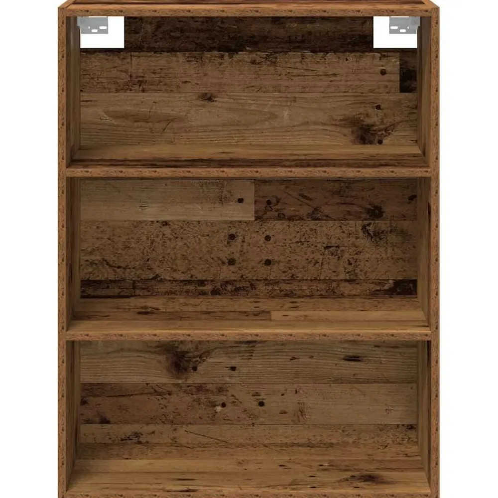 vidaXL Armarios Y Almacenamiento-Aparador con armario de pared madera antigua madera ingeniería