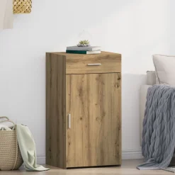 vidaXL Aparador con cajón Roble artesanal 50 x 42,5 x 93 cm Roble artisan Discount