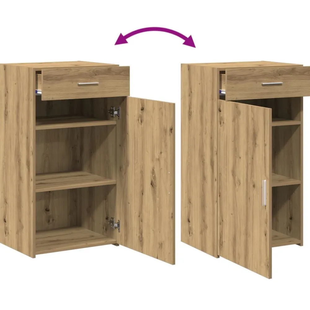 vidaXL Aparador con cajón Roble artesanal 50 x 42,5 x 93 cm Roble artisan Discount