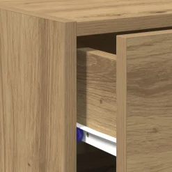 vidaXL Aparador con cajón Roble artesanal 50 x 42,5 x 93 cm Roble artisan Discount