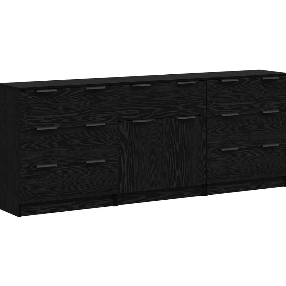 vidaXL Armarios Y Almacenamiento-Aparador con cajón 3 pcs 181 x 30 x 70 cm