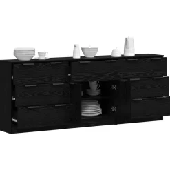 vidaXL Armarios Y Almacenamiento-Aparador con cajón 3 pcs 181 x 30 x 70 cm