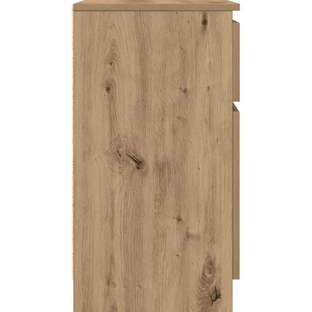vidaXL Aparador con cajón roble artesanal 71x35x65cm madera ingeniería Roble artisan Sale