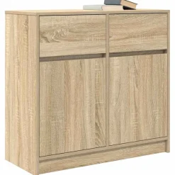 vidaXL Aparador con cajón 80x34x76 cm madera ingeniería Roble Sonoma Clearance