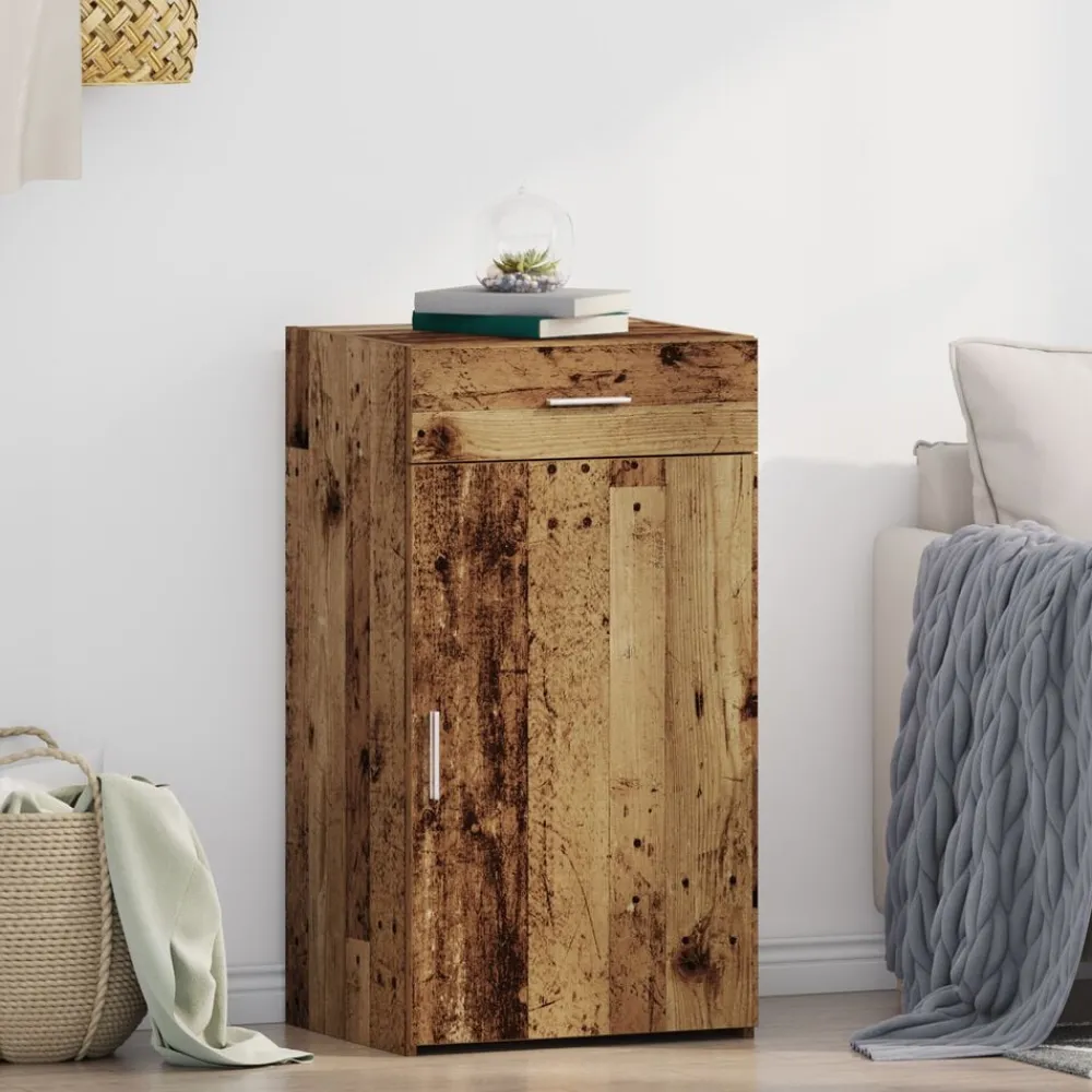 vidaXL Armarios Y Almacenamiento-Aparador con cajón Madera vieja 50 x 42,5 x 93 cm