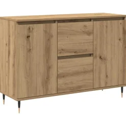 vidaXL Armarios Y Almacenamiento-Aparador con cajón Roble artesanal 101,5 x 35 x 70 cm