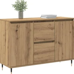 vidaXL Armarios Y Almacenamiento-Aparador con cajón Roble artesanal 101,5 x 35 x 70 cm