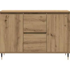 vidaXL Armarios Y Almacenamiento-Aparador con cajón Roble artesanal 101,5 x 35 x 70 cm