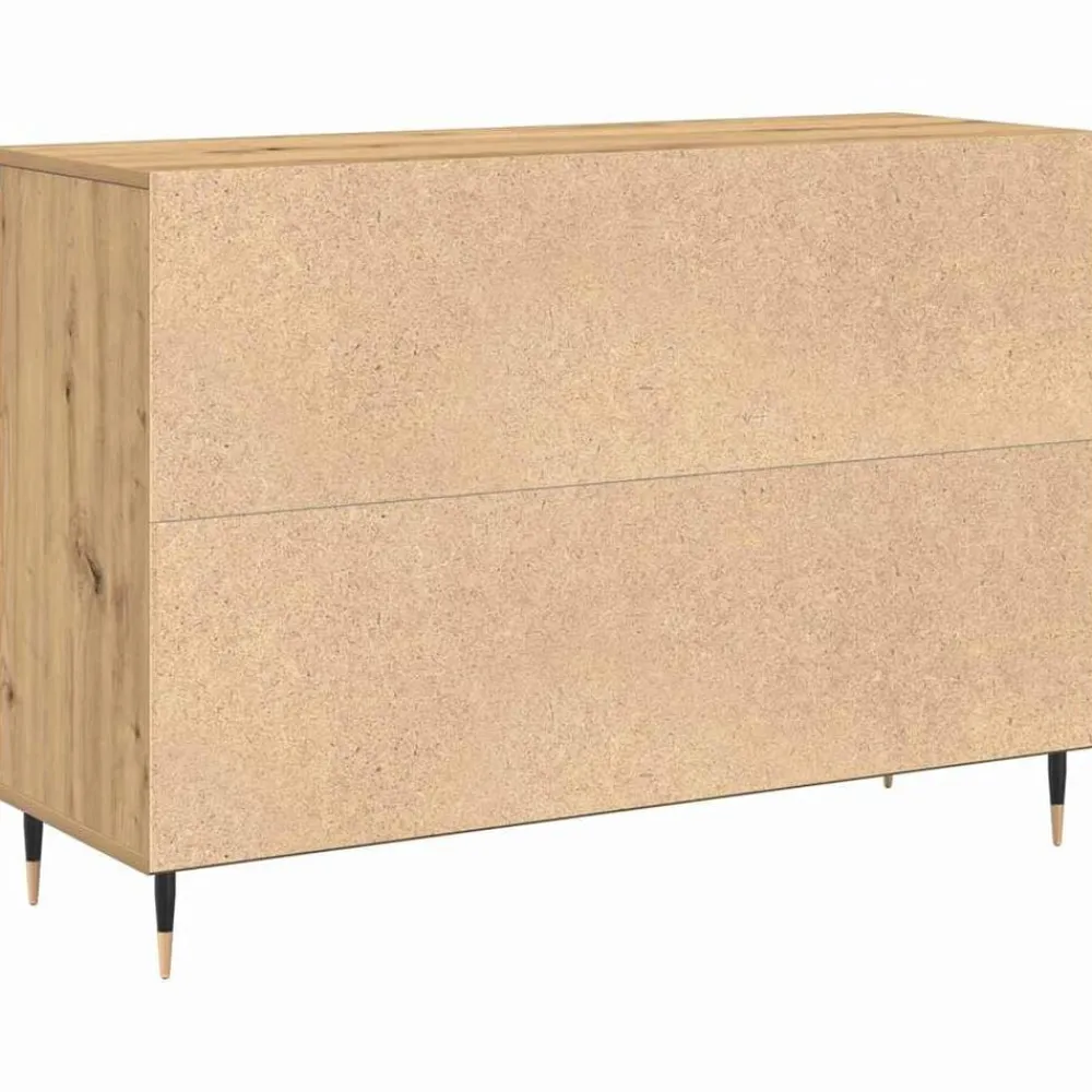 vidaXL Armarios Y Almacenamiento-Aparador con cajón Roble artesanal 101,5 x 35 x 70 cm