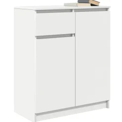 vidaXL Aparador con cajón 71x35x84 cm madera de ingeniería Blanco Online