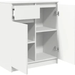 vidaXL Aparador con cajón 71x35x84 cm madera de ingeniería Blanco Online