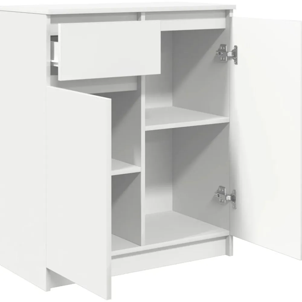 vidaXL Aparador con cajón 71x35x84 cm madera de ingeniería Blanco Online