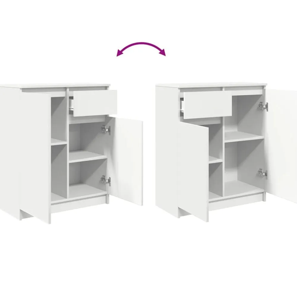 vidaXL Aparador con cajón 71x35x84 cm madera de ingeniería Blanco Online