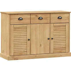 vidaXL Armarios Y Almacenamiento-Aparador con cajones VIGO madera maciza pino 113x40x75 cm