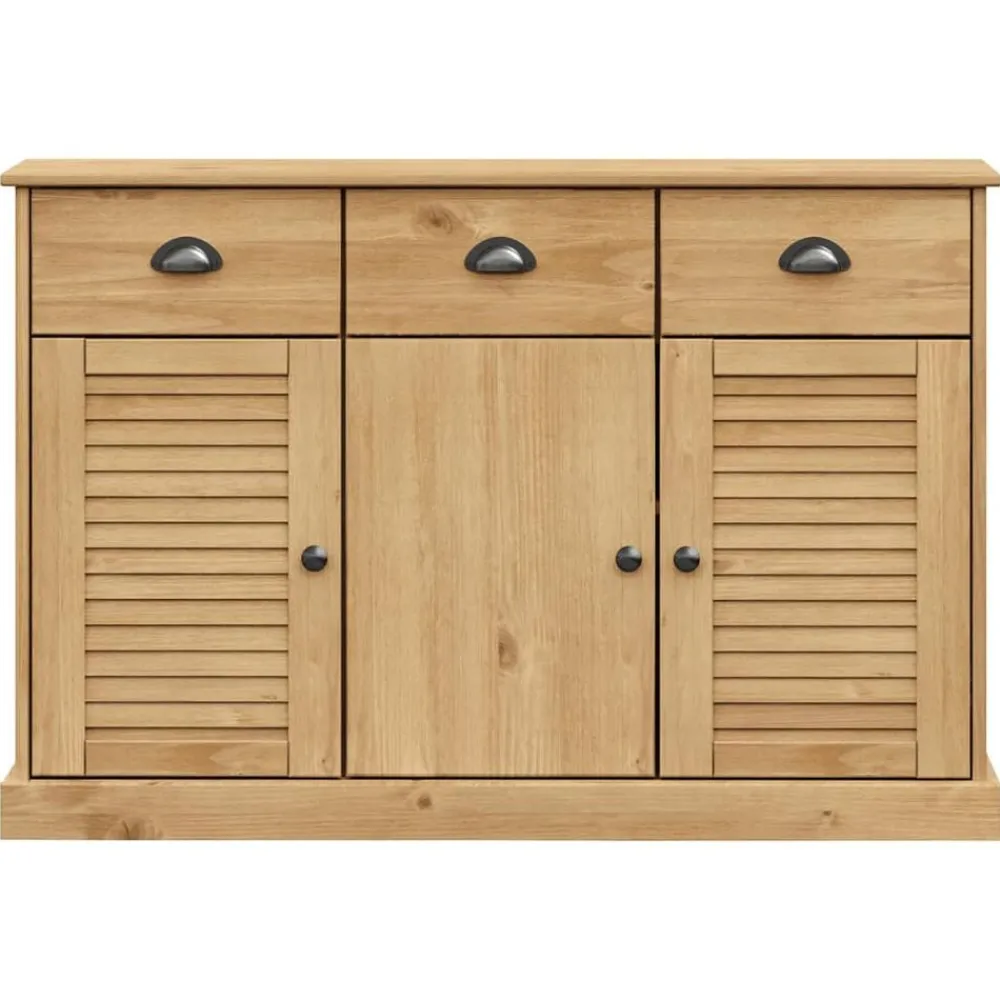 vidaXL Armarios Y Almacenamiento-Aparador con cajones VIGO madera maciza pino 113x40x75 cm