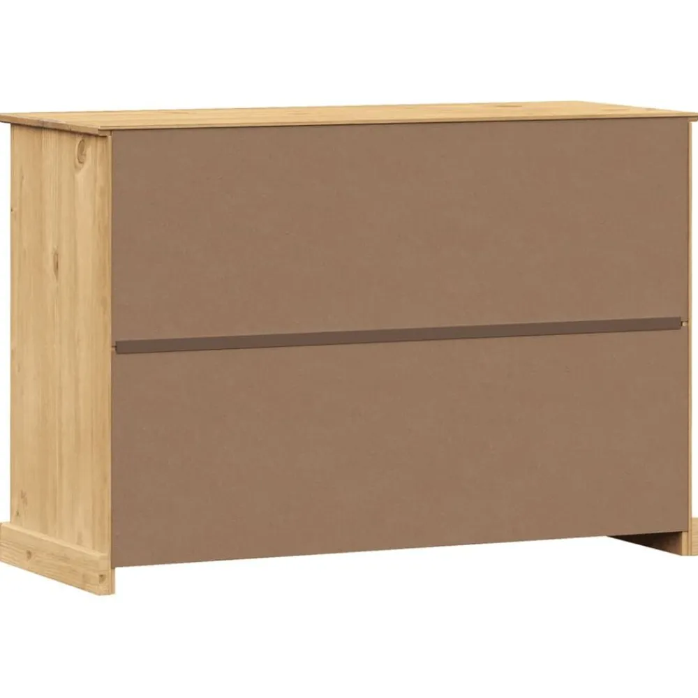 vidaXL Armarios Y Almacenamiento-Aparador con cajones VIGO madera maciza pino 113x40x75 cm