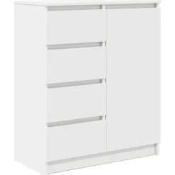 vidaXL Aparador con cajones 71x35x84 cm madera de ingeniería Blanco Hot