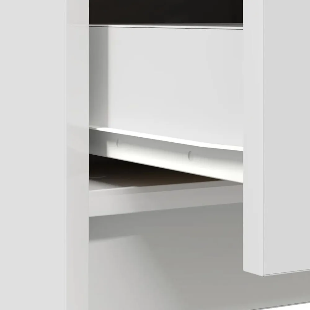 vidaXL Aparador con cajones 71x35x84 cm madera de ingeniería Blanco Hot