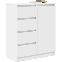 vidaXL Aparador con cajones 71x35x84 cm madera de ingeniería Blanco Hot