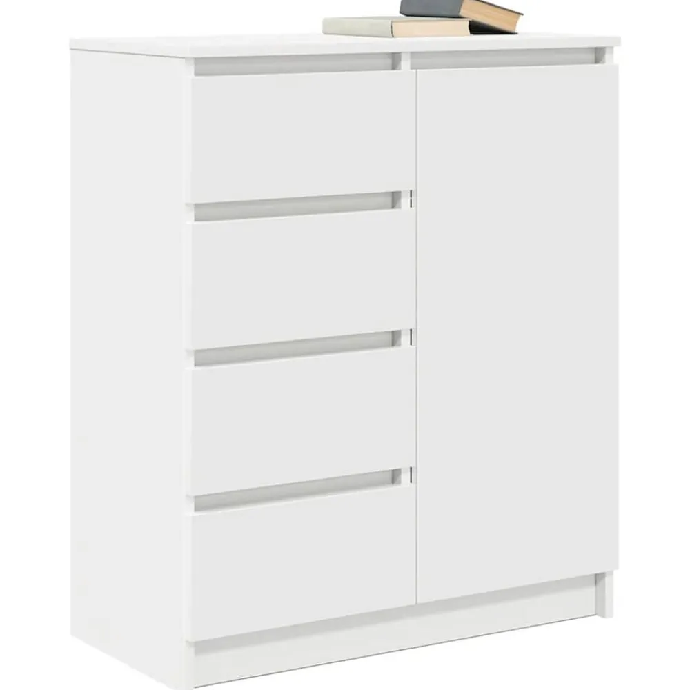 vidaXL Aparador con cajones 71x35x84 cm madera de ingeniería Blanco Hot