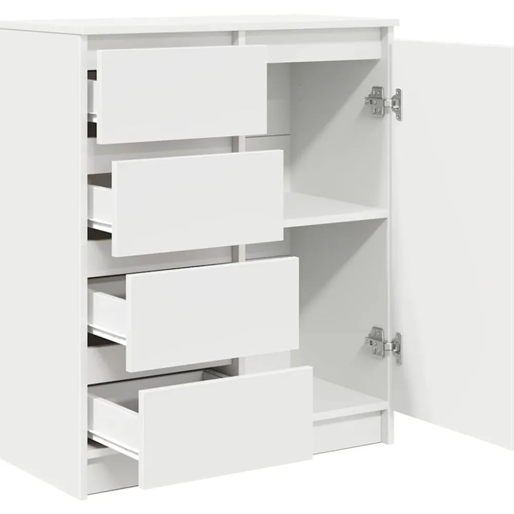vidaXL Aparador con cajones 71x35x84 cm madera de ingeniería Blanco Hot
