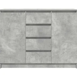 vidaXL Aparador con cajones gris hormigón 100,5x35x76 cm Gris hormigón Hot