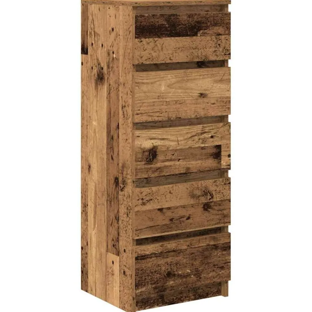 vidaXL Aparador con cajones madera vieja 37,5x35x99 cm Madera antigua Best